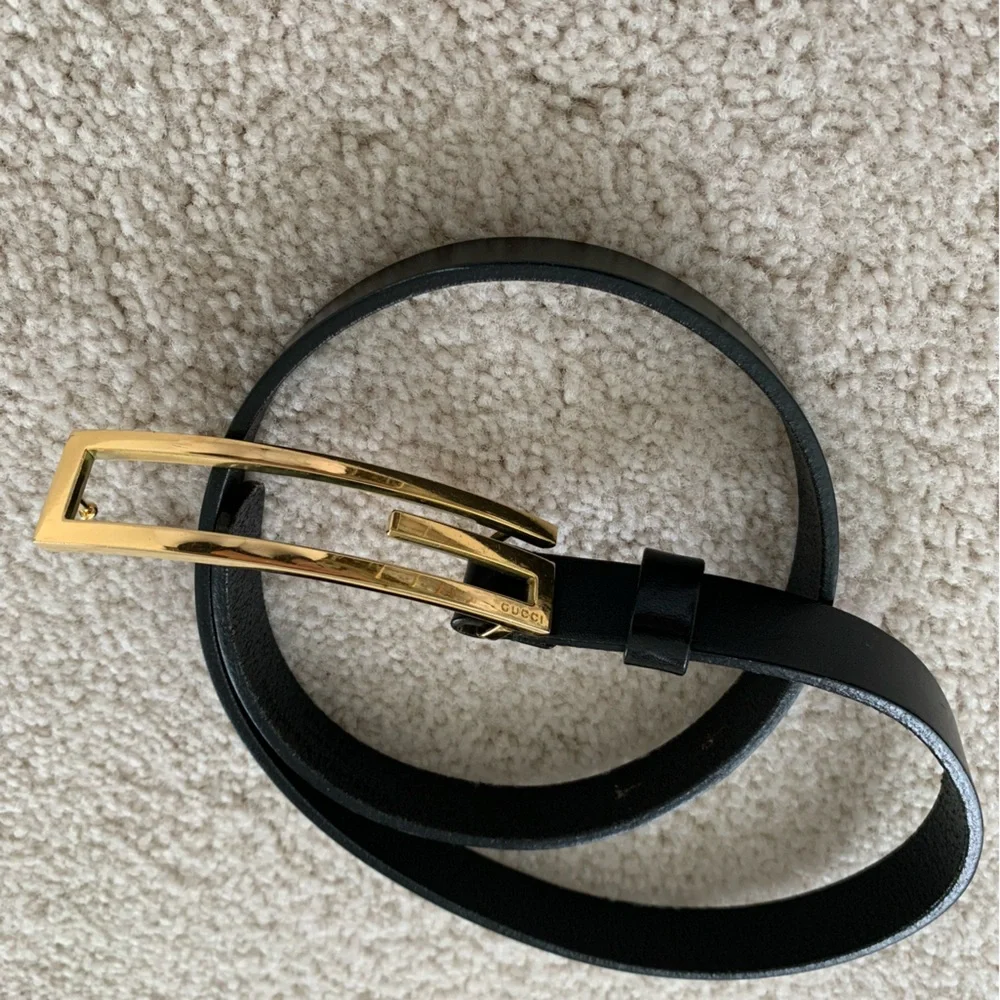 Gucci Black Leather Belt - Picture 2 of 4